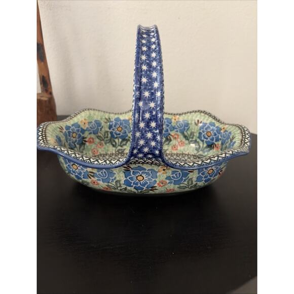 Ceramika Artystyczna Other - Polish Pottery Basket UNIKAT Ceramika Artystyczna